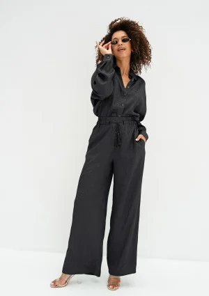 Cancun - Jacquard black boho shirt