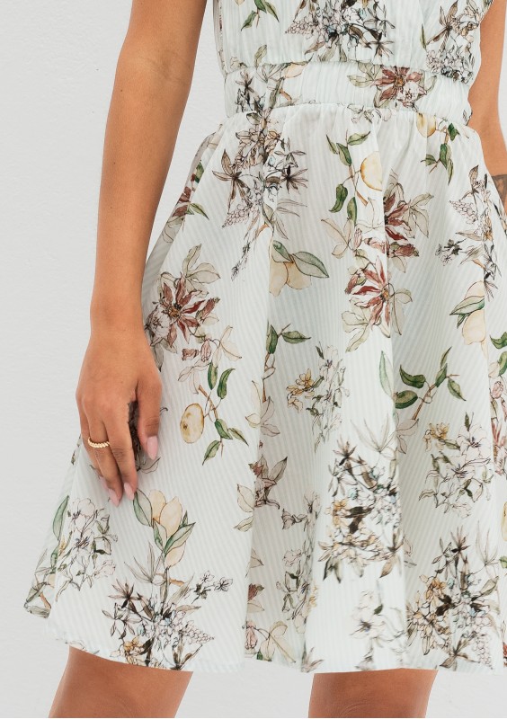 Alva - Mint blue floral mini summer dress