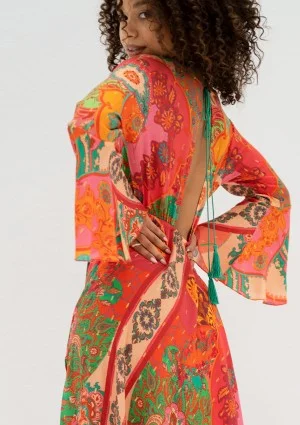 Aliyah - Boho patterned maxi dress
