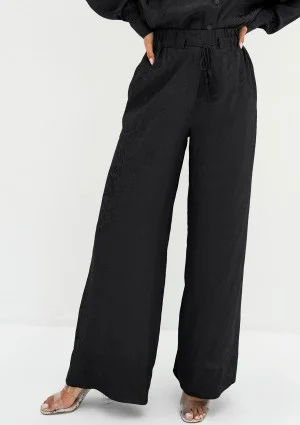 Cancun - Jacquard black boho pants