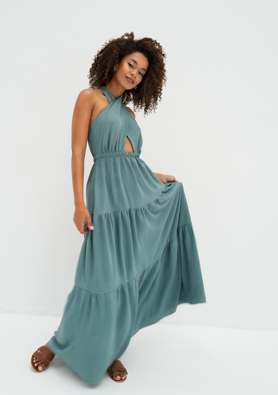 Shayen - Minty boho maxi dress