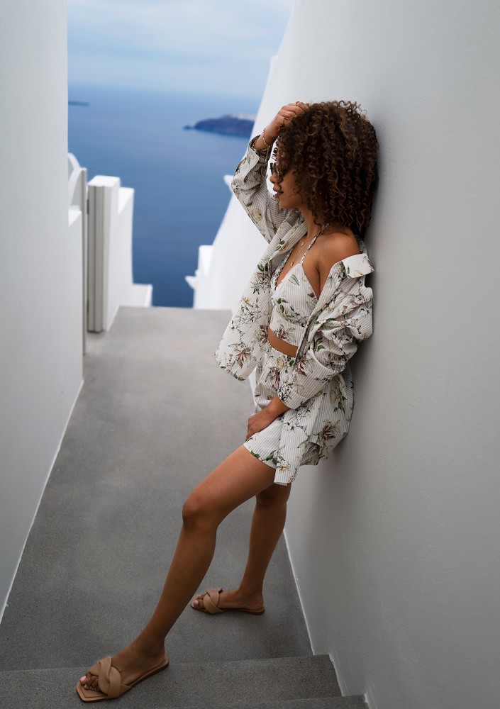 Suri - Bawełniana koszula oversize w Cytryny