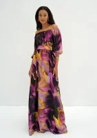 Cayli - Sukienka maxi Purple Print