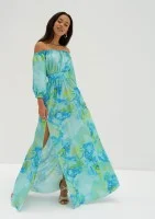 Cayli - Sukienka maxi w print Niebieska