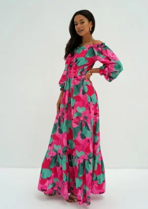 Layla - Sukienka maxi w Kwiaty