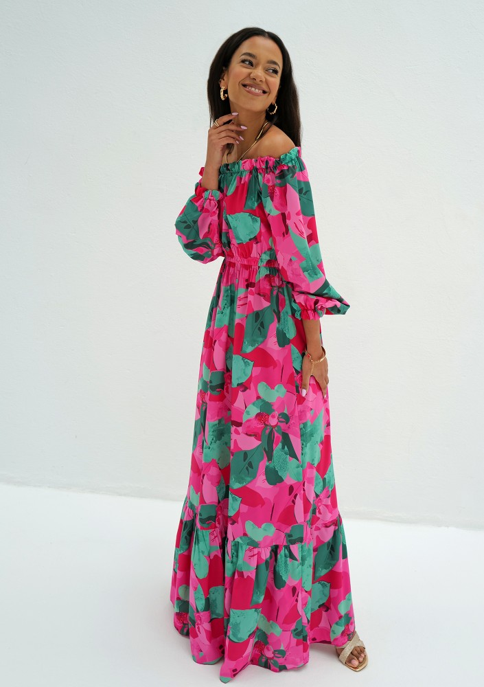 Layla - Amaranthine floral maxi dress