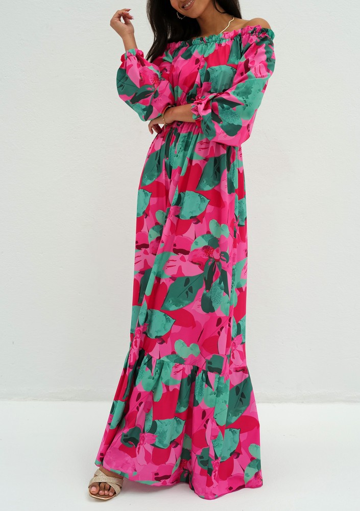 Layla - Sukienka maxi w Kwiaty