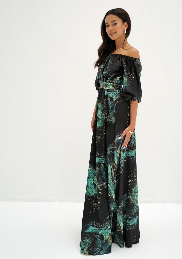 Cayli - Sukienka maxi Green Smoke