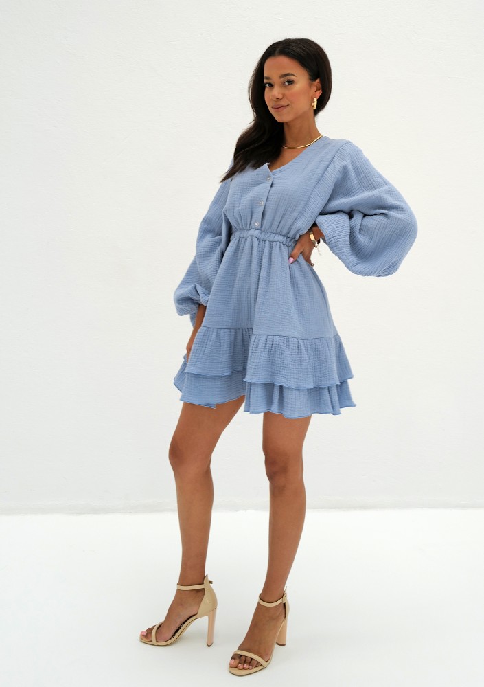 Milla - Blue muslin dress