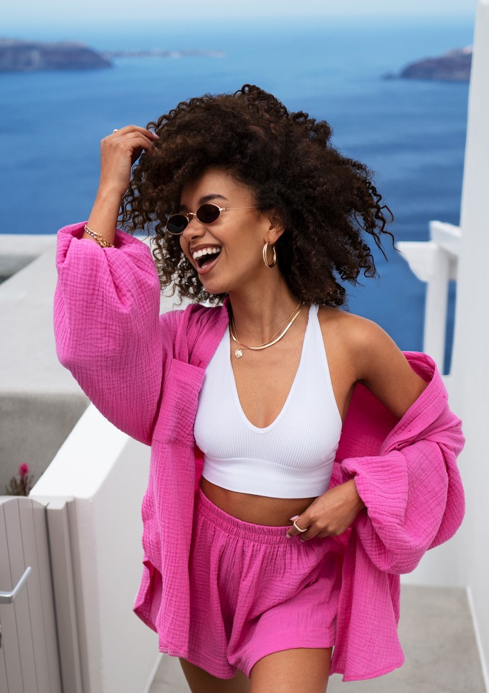 Palma - Pink muslin shirt