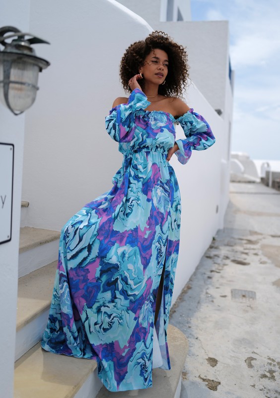 Zuvia - Blue maxi summer dress