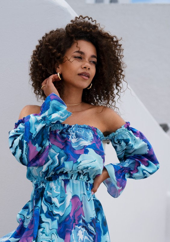 Zuvia - Blue maxi summer dress