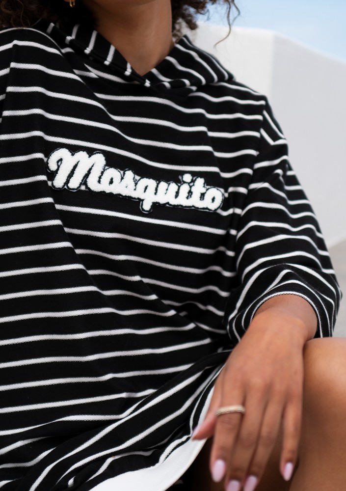 Fairy - Black striped hooded tunic