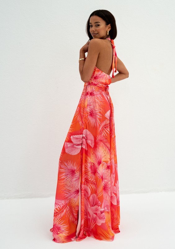 Callina - Orange maxi summer dress