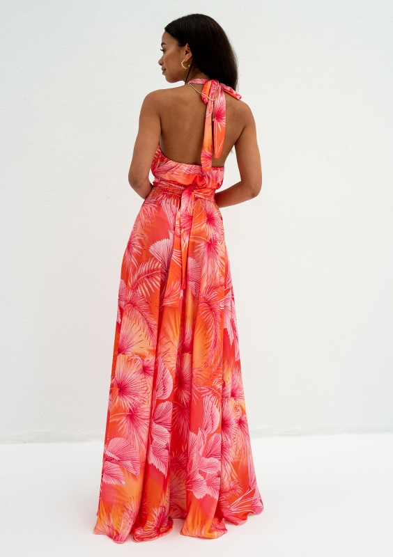 Callina - Orange maxi summer dress