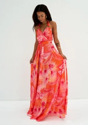 Callina - Orange maxi summer dress