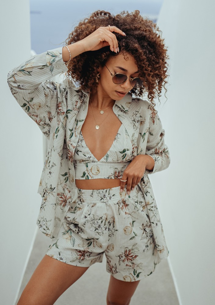 Suri - Bawełniana koszula oversize w Cytryny