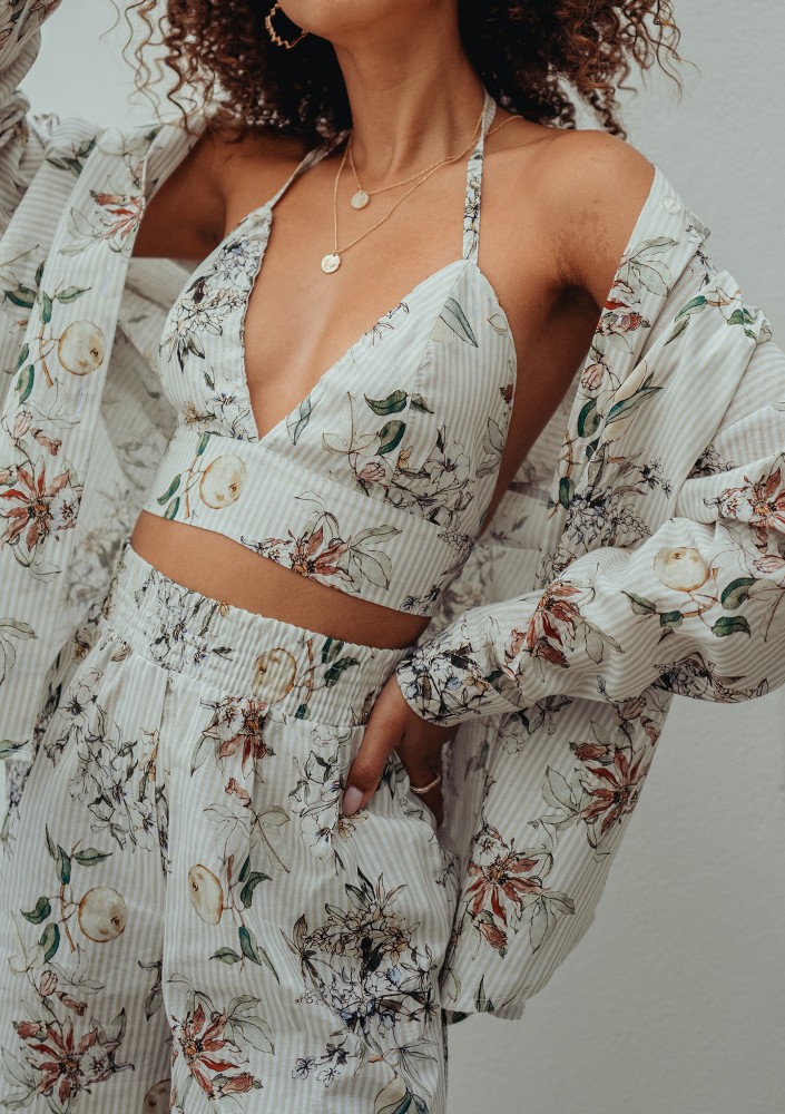 Suri - Bawełniany top w Cytryny