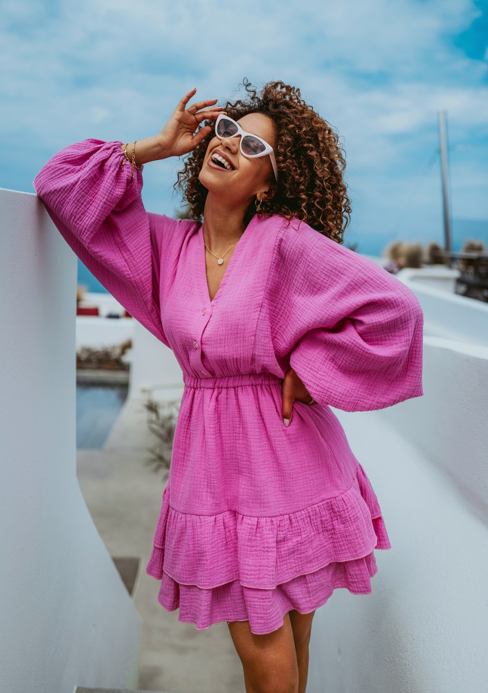 Milla - Pink muslin dress