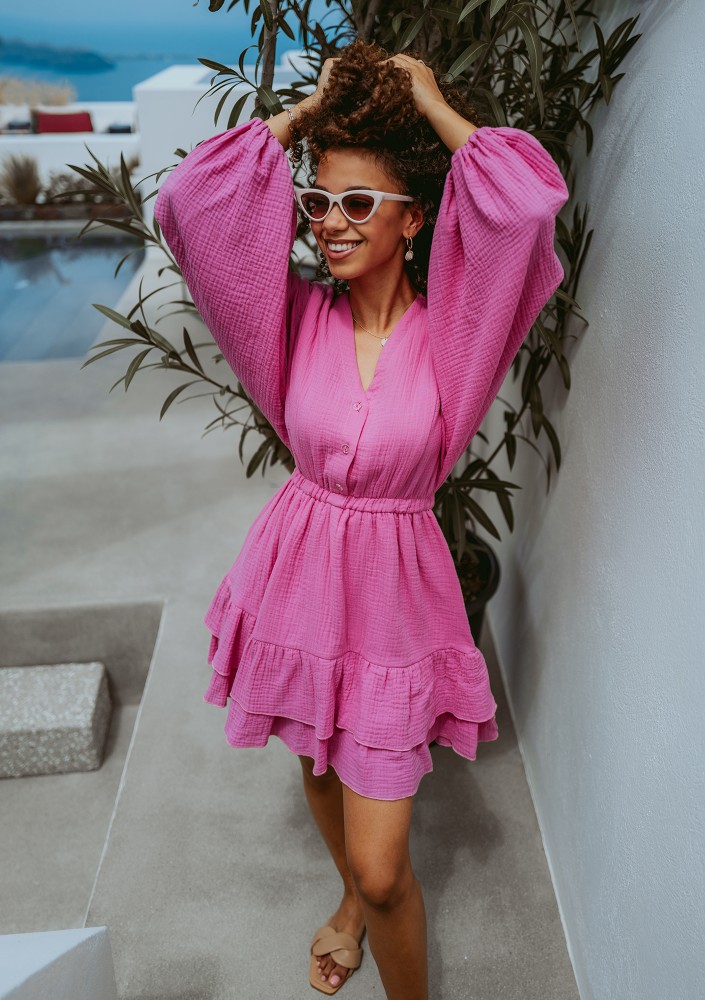 Milla - Pink muslin dress