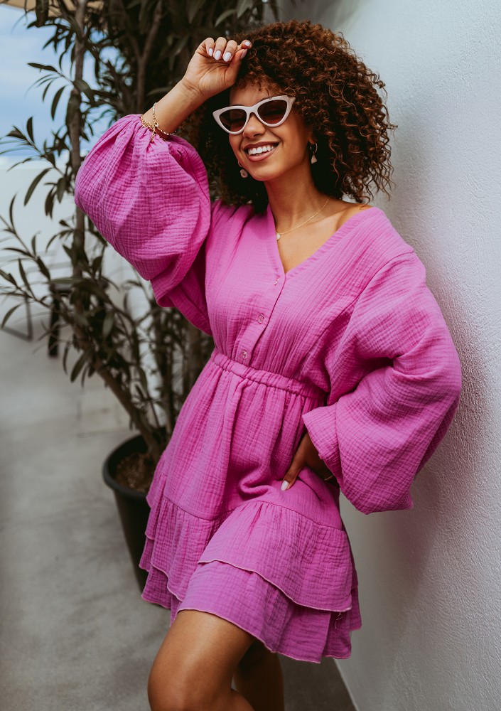 Milla - Pink muslin dress