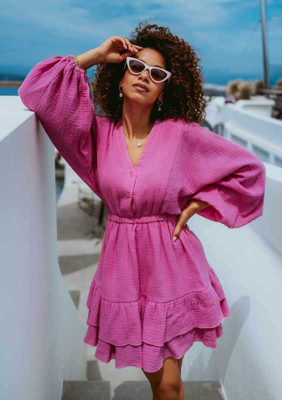 Milla - Pink muslin dress