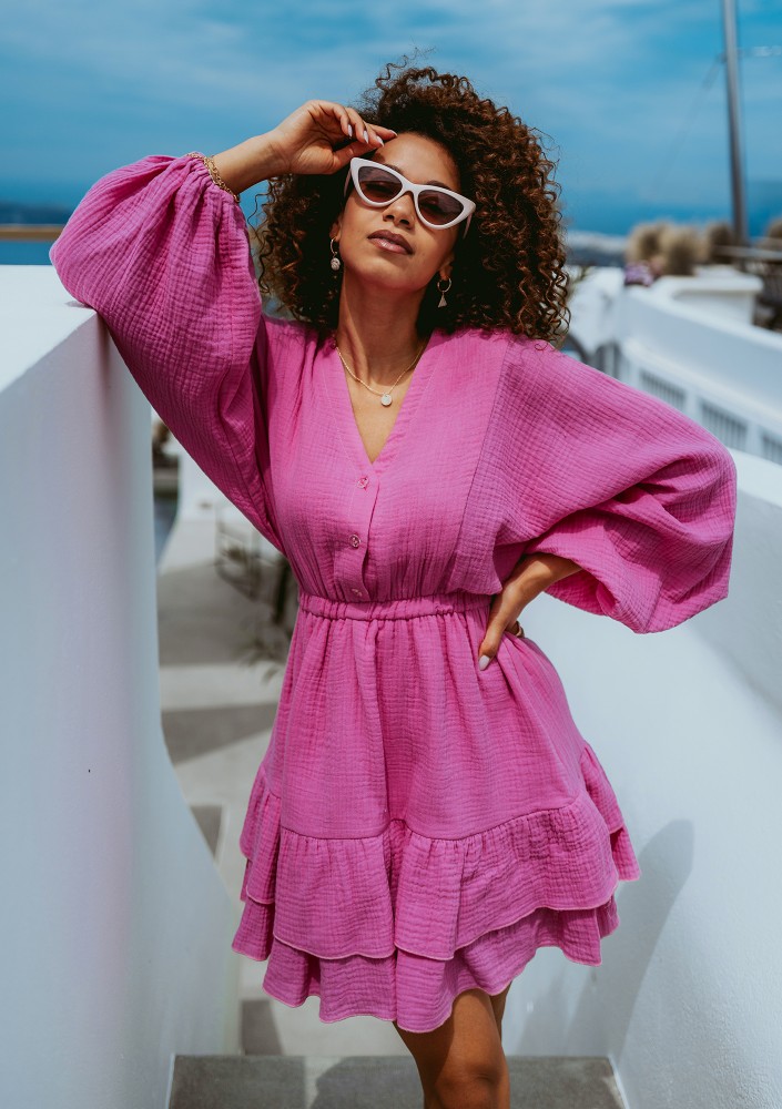 Milla - Pink muslin dress