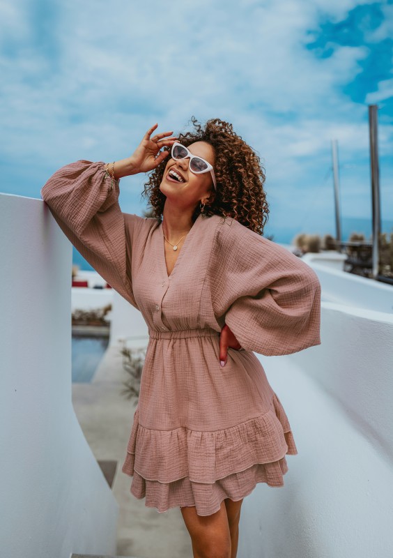 Milla - Beige muslin dress