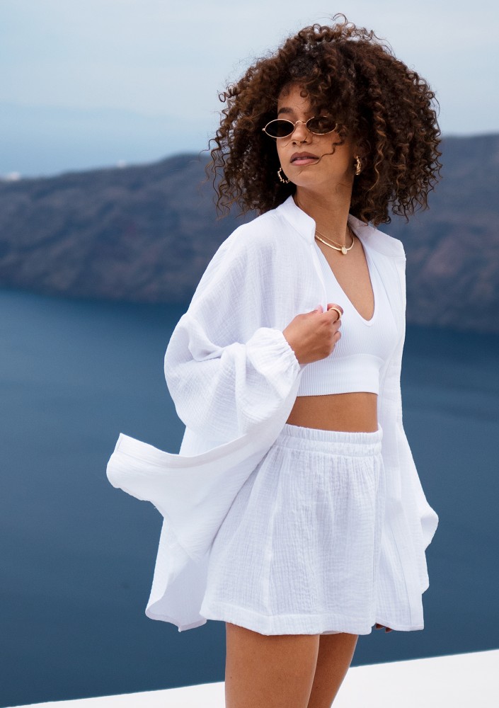 Palma - White muslin shirt