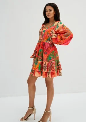 Milla - Boho printed rayon dress