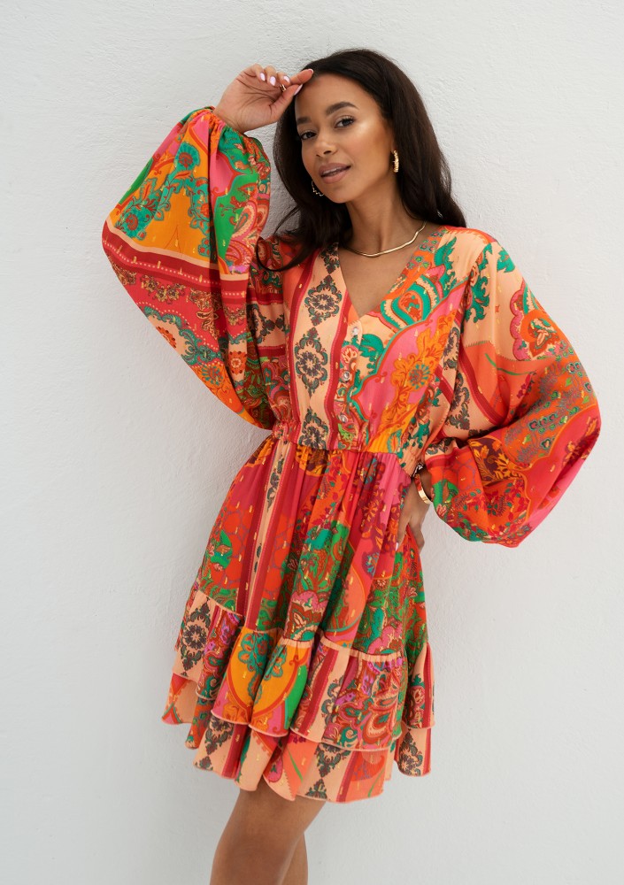 Milla - Boho printed rayon dress