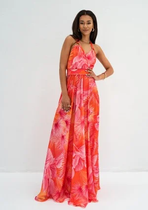 Callina - Orange maxi summer dress
