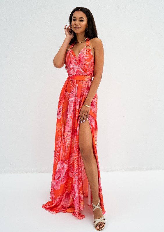 Callina - Orange maxi summer dress