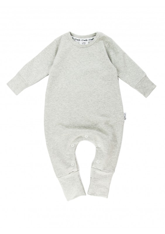 Szary śpioch dziecięcy z długim rękawem basic