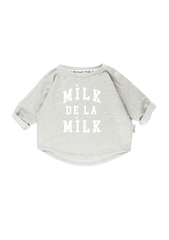 Bluza dziecięca "milk de la milk" Szary Melanż