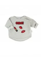 Grey melange kids sweatshirt 
