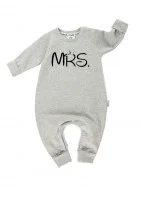 Melange grey long sleeved romper 
