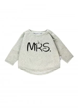 Melange grey kids sweatshirt "mrs"