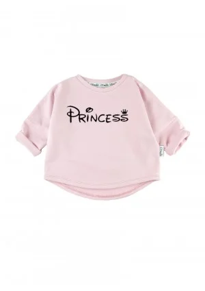 Bluza dziecięca "princess" Pudrowy Róż