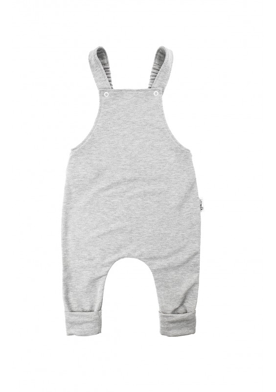 Melange grey basic dungarees