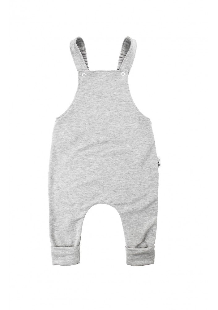 Melange grey basic dungarees