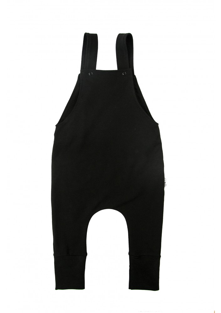 Black basic dungarees