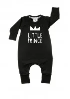 Black long sleeves romper 