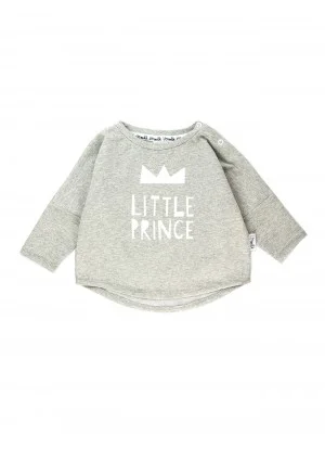 Melange grey kids sweatshirt "little prince"
