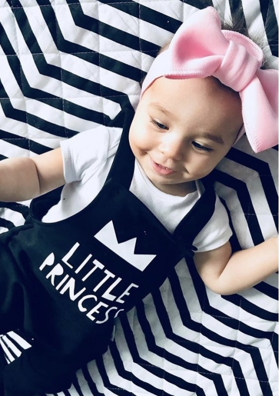Black dungarees "little princess"