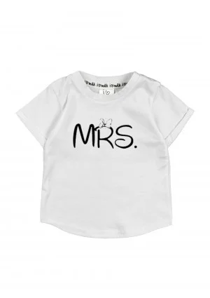 T-shirt dziecięcy "mrs" Biały