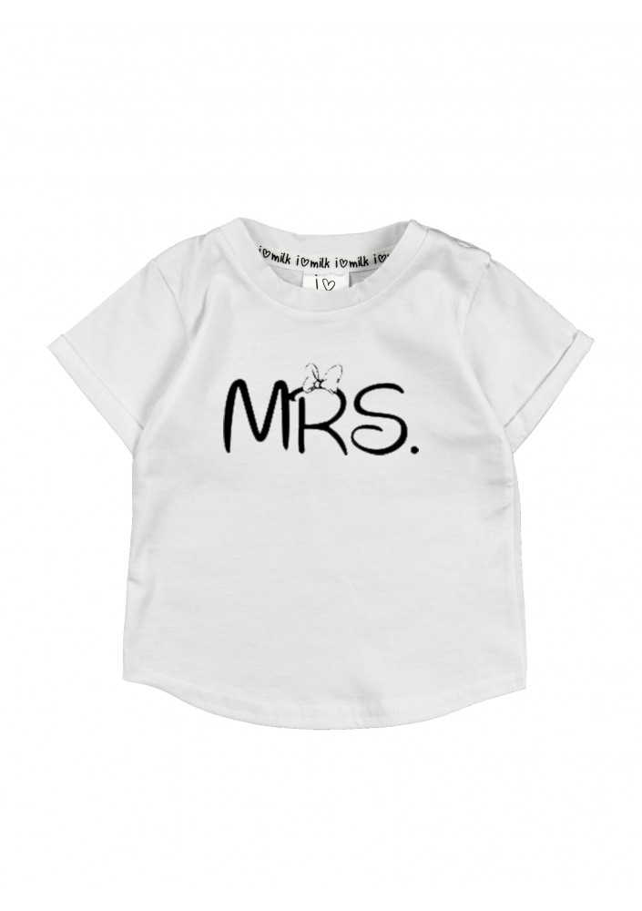 White kids T-shirt "mrs"