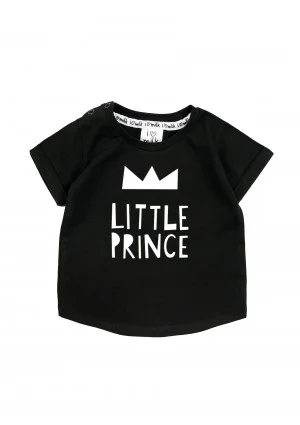 T-shirt dziecięcy "little prince" Czarny