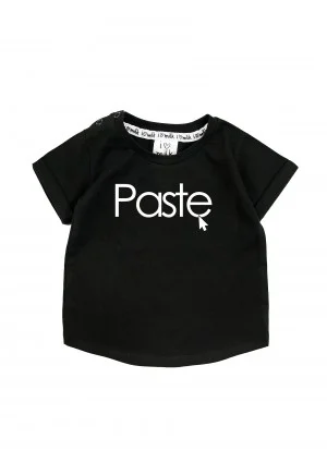 Black kids T-shirt "paste"