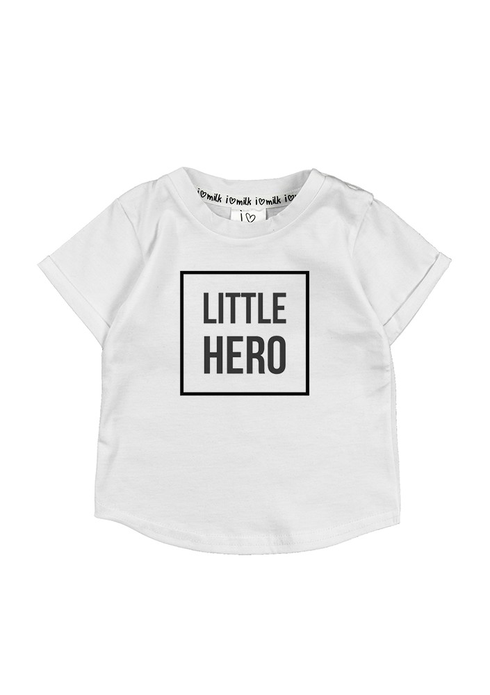 T-shirt dziecięcy "little hero" Biały